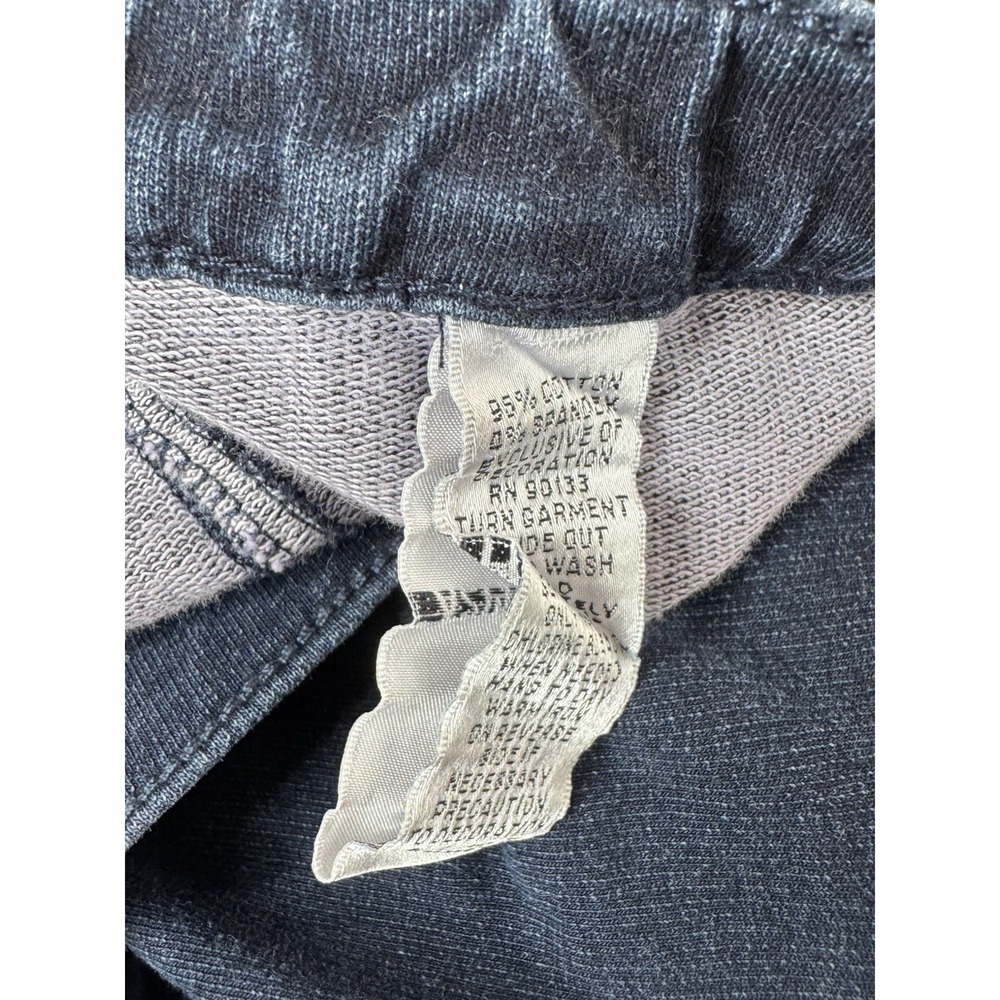 Y2K Midi Skirt Dark Jean Size XL Rhinestone Heart Elastic Waist 2000s Vintage - Picture 5 of 5